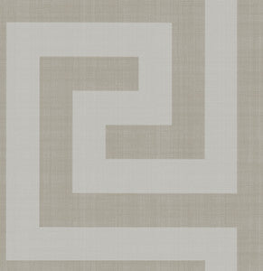 Vogue Metallic Silver and Taupe by Seabrook Wallpaper