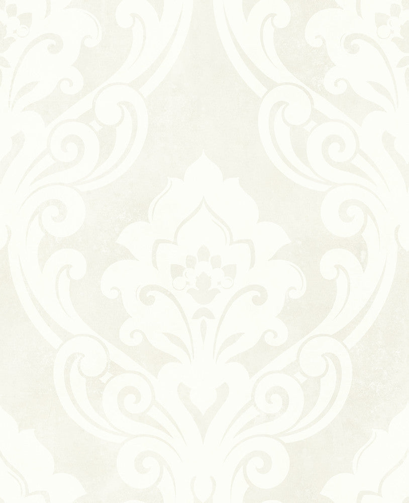 Vogue Damask Metallic and Gray by Seabrook Wallpaper Nouveau Luxe United States 56.05 25.2" 20.5" - Fabric Carolina -