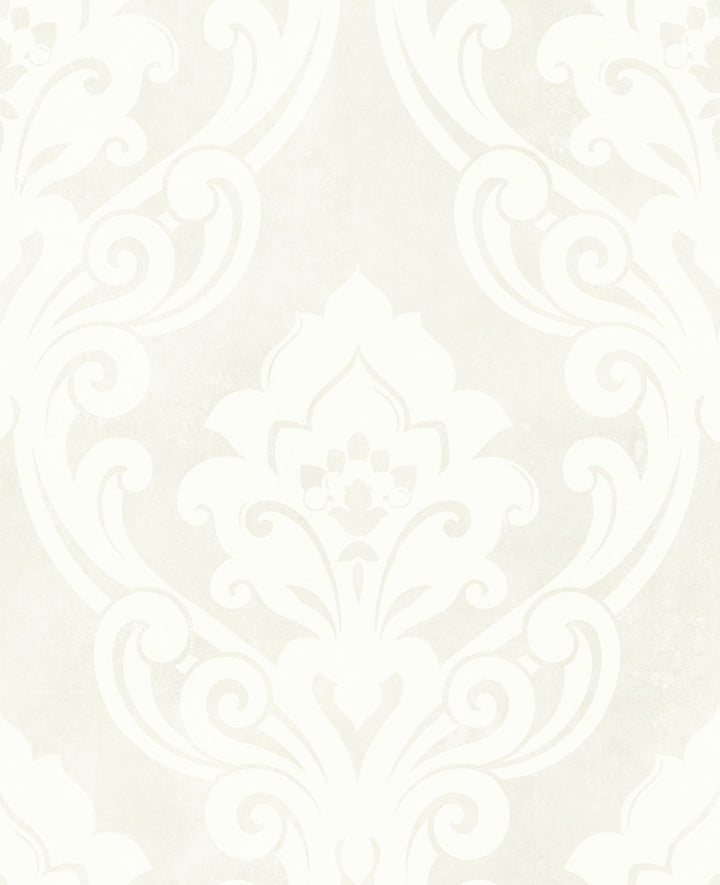 Vogue Damask Metallic and Gray by Seabrook Wallpaper Nouveau Luxe United States 56.05 25.2" 20.5" - Fabric Carolina -