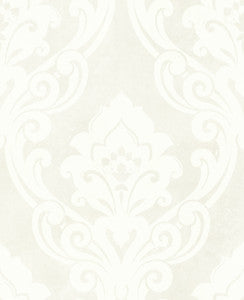 Vogue Damask Metallic and Gray by Seabrook Wallpaper