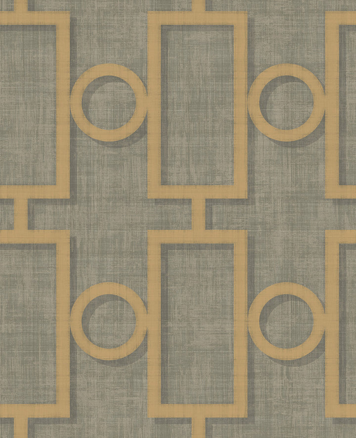Adorn Geo Metallic Gold and Platinum by Seabrook Wallpaper Nouveau Luxe United States 56.05 25.2" 20.5" - Fabric Carolina -