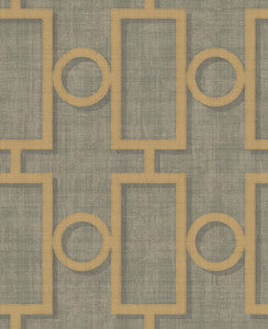 Adorn Geo Metallic Gold and Platinum by Seabrook Wallpaper