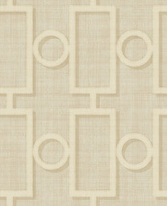 Adorn Geo Tan and Off-White by Seabrook Wallpaper