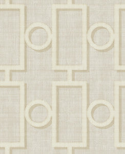 Adorn Geo Cream and Off-White by Seabrook Wallpaper