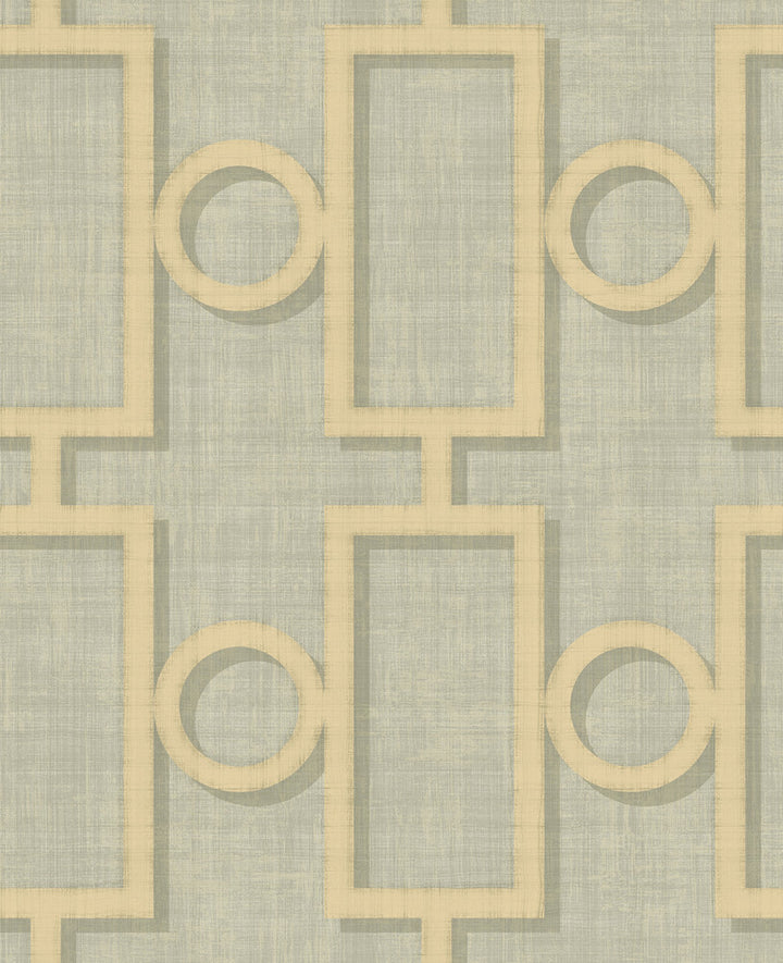 Adorn Geo Metallic Gold and Gray by Seabrook Wallpaper Nouveau Luxe United States 56.05 25.2" 20.5" - Fabric Carolina -