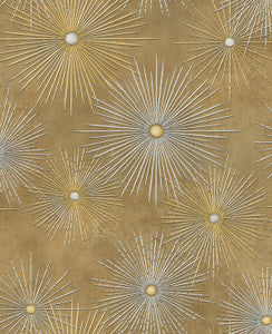 Catwalk Metallic Gold and Caramel by Seabrook Wallpaper