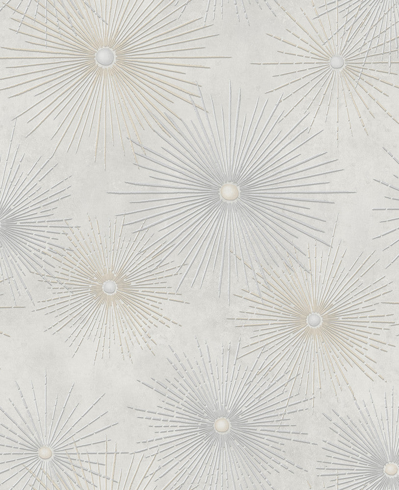 Catwalk Metallic Silver and Gray by Seabrook Wallpaper Nouveau Luxe United States 56.05 25.2" 20.5" - Fabric Carolina -