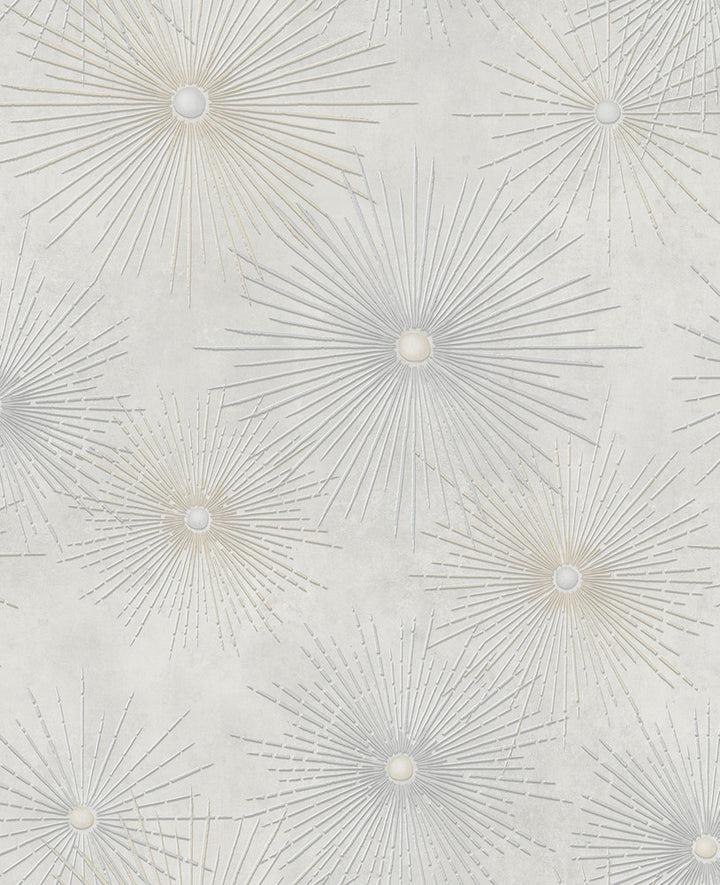 Catwalk Metallic Silver and Gray by Seabrook Wallpaper Nouveau Luxe United States 56.05 25.2" 20.5" - Fabric Carolina -