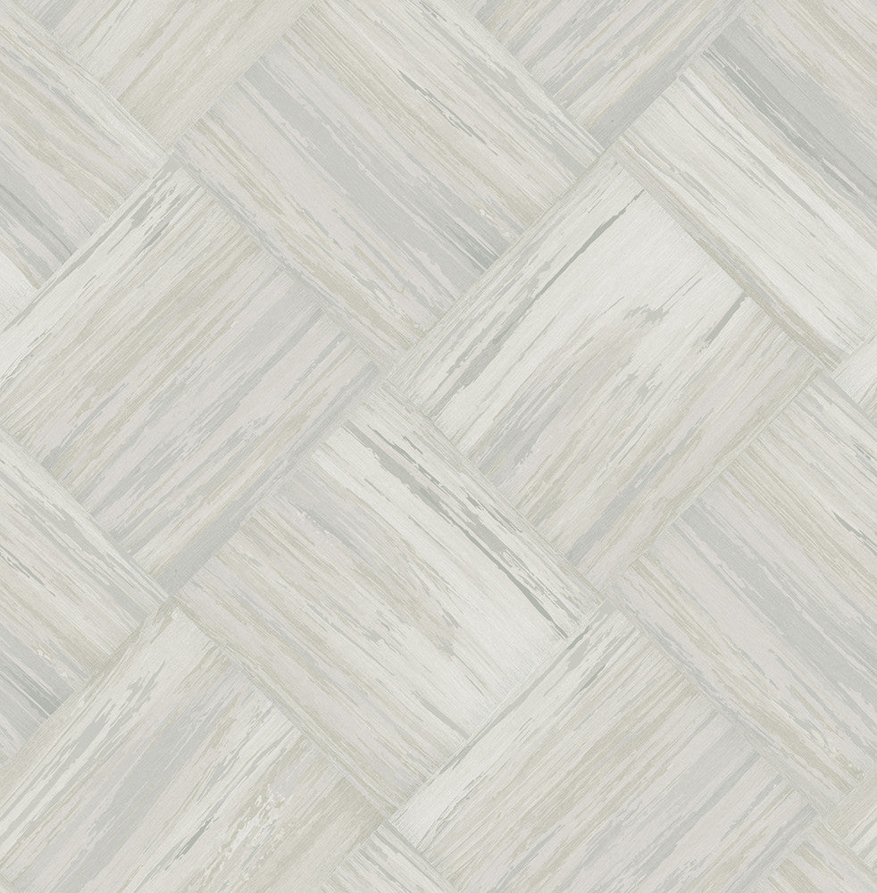Masquerade Weave Greige and Off-White by Seabrook Wallpaper Nouveau Luxe United States 56.05 20.87" 20.5" - Fabric Carolina -