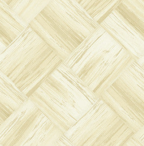Masquerade Weave Metallic Gold and Off-White by Seabrook Wallpaper