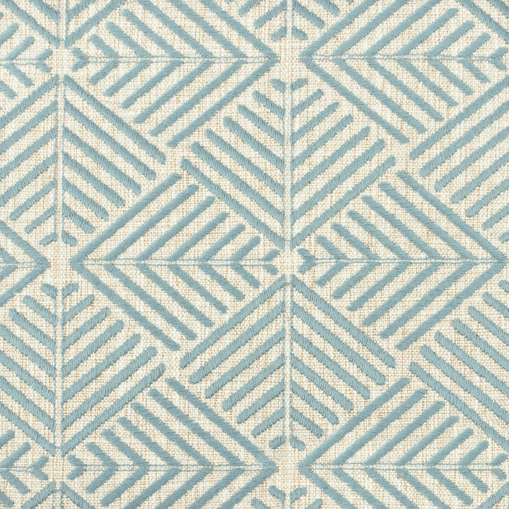 Negroni 1 Moonstone by Aoc Fabric Aoc Fabric Negroni 1 MoonstoneFabric COMFORTABLE LIVING BREEZE/INDIGO 42%POL 20%COT 19%SVI 19%LIN %VEMB INDIA </p><p>Repeat: H: 3.375, V: 3.125 51 in - Fabric Carolina -