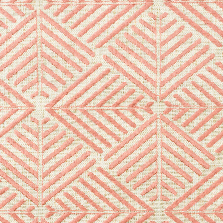 Negroni 2 Coral by Aoc Fabric COMFORTABLE LIVING BLUSH/GINGER 42%POL 20%COT 19%SVI 19%LIN %VEMB INDIA Horizontal: 3.375 and Vertical: 3.125 51 in - Fabric Carolina -