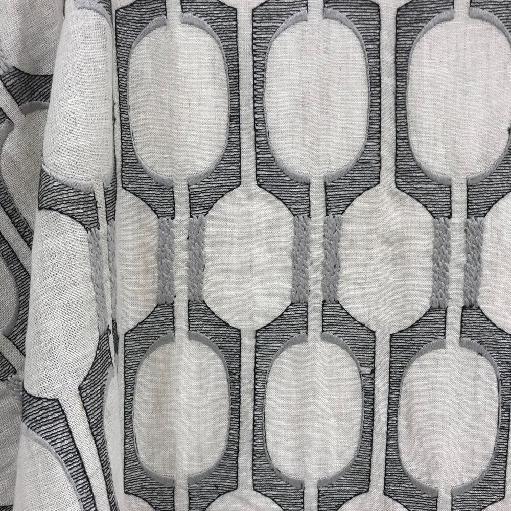 Network 98Sj101 by JF Designer Fabric JF Studio 100% Linen India Horizontal: 3.5 and Vertical: 8 54 - Swanky Fabrics -
