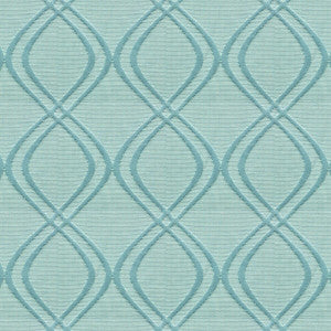 Newsprint 3 Turquoise by Stout Fabric