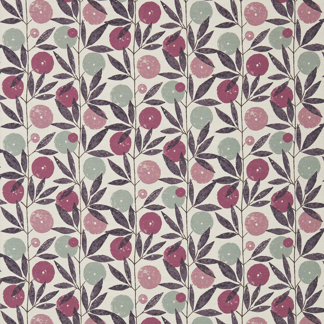Blomma - Heather/Damson/Stone By Scion Fabric