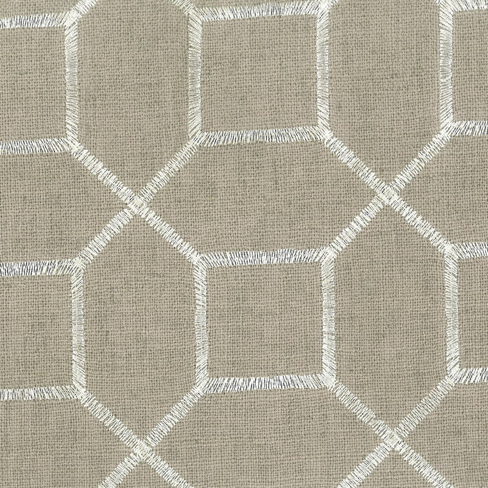 Nilan 2 Nickel by Stout Fabric COMFORTABLE LIVING SMOKE/PEWTER 95%POL 5%LIN %REMB CHINA Horizontal: 3.375 and Vertical: 3.375 52 in - Fabric Carolina -