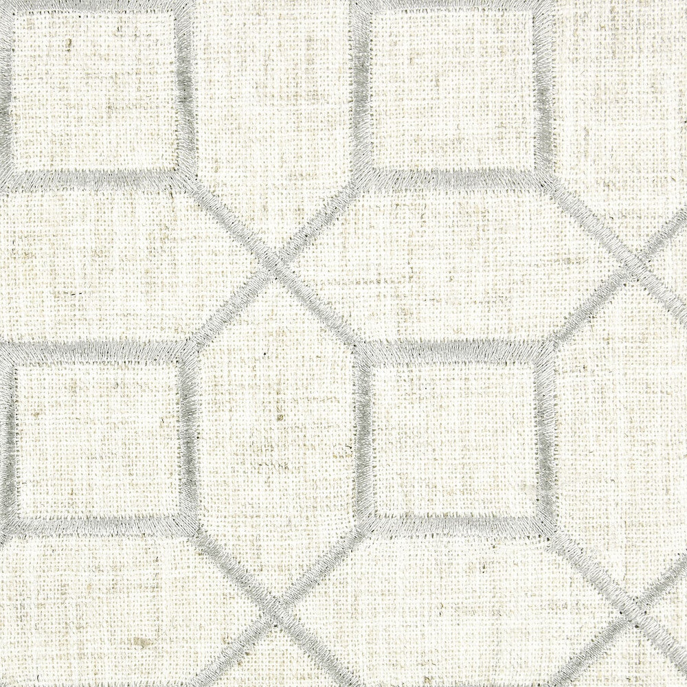 Nilan 3 Platinum by Stout Fabric COLOR MY WINDOW GREY/CINDER 95%POL 5%LIN %REMB CHINA Horizontal: 3.375 and Vertical: 3.375 52 in - Fabric Carolina -