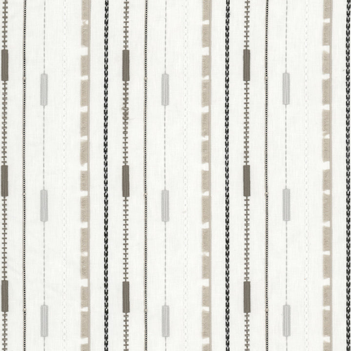 Nimitz 2 Flint by Stout Fabric Stout Fabric Nimitz 2 FlintFabric Color My Window Pongee/Carbon 52%Pol 48%Cot %Remb India </p><p>Repeat: H: 6.5, V: 0 52 in - Fabric Carolina -