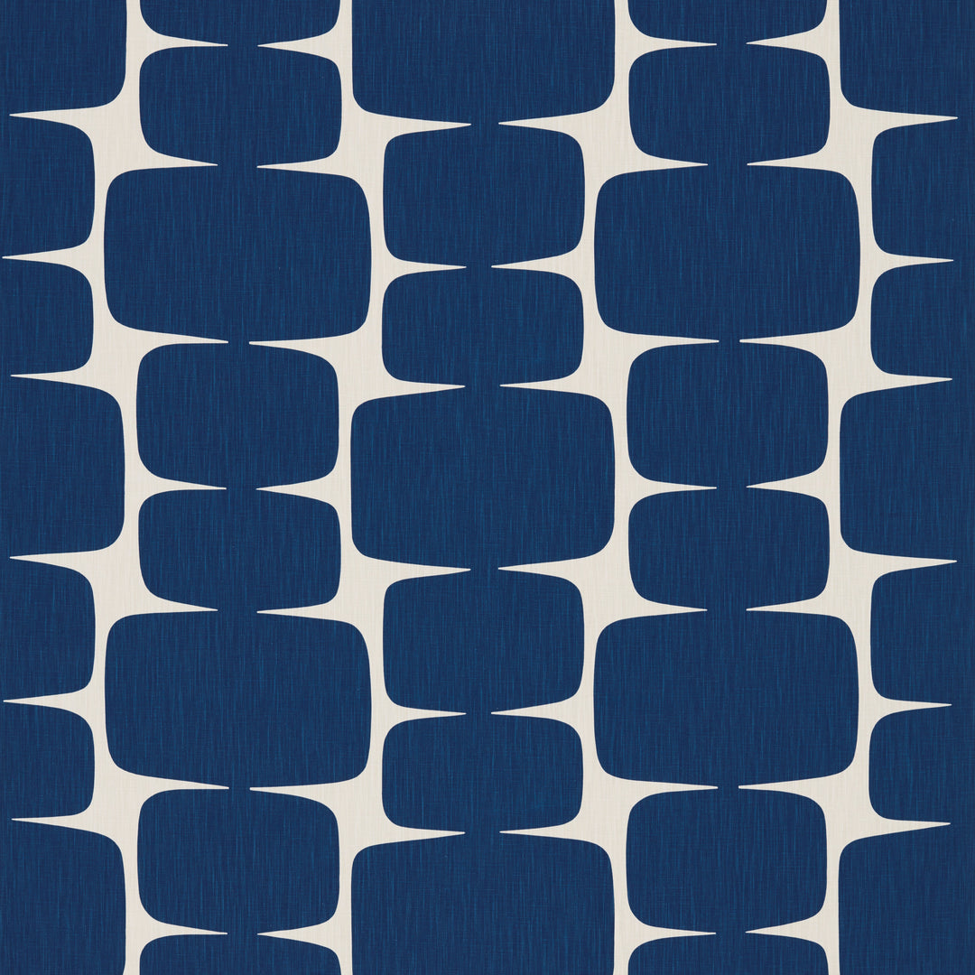 Lohko - Indigo/Jasmine By Scion Fabric