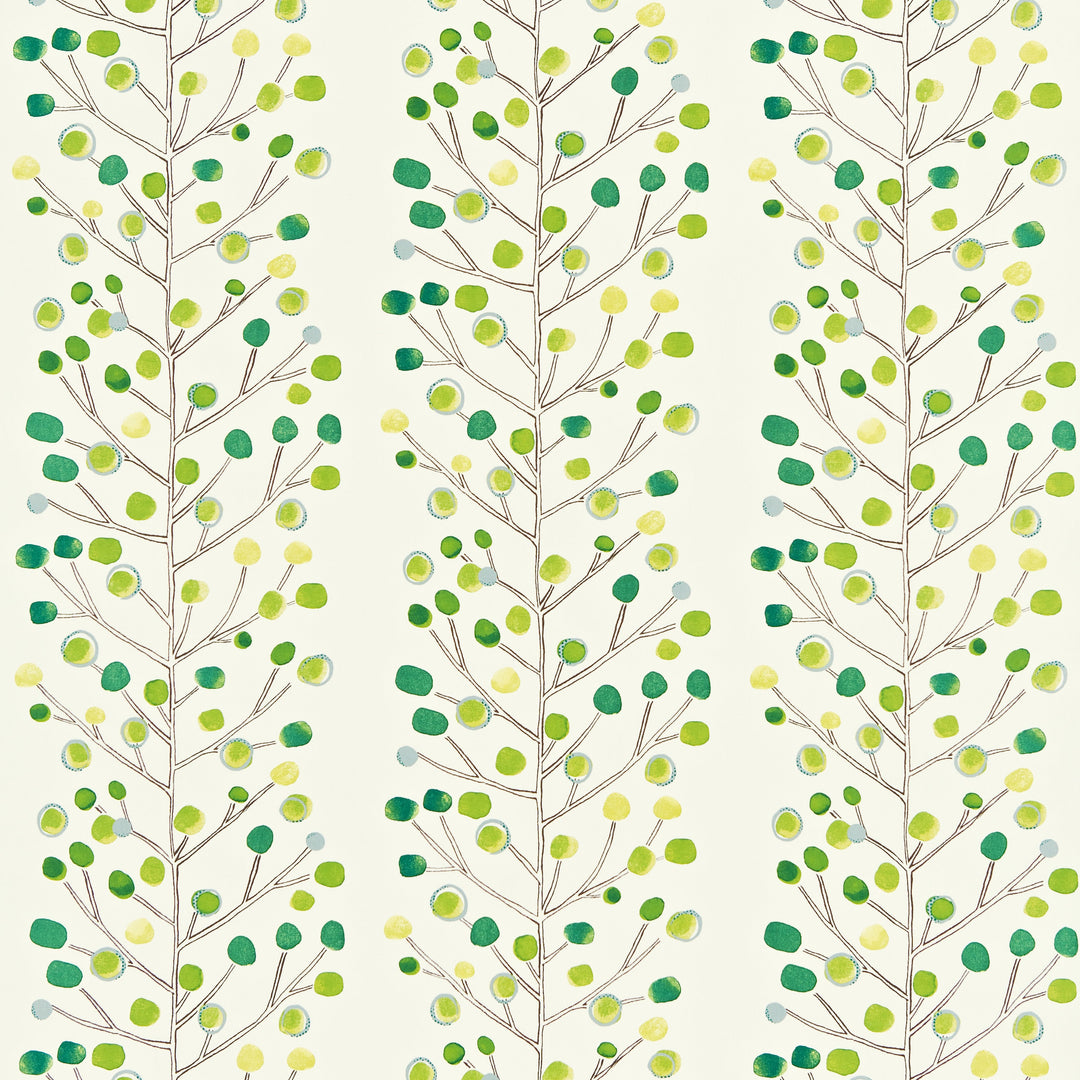 Berry Tree - Emerald/Lime/Chalk By Scion Fabric