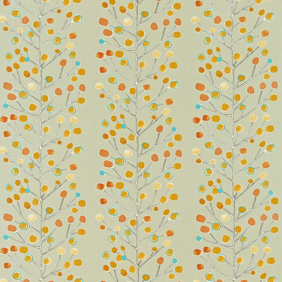 Berry Tree - Neutral/Tangerine By Scion Fabric