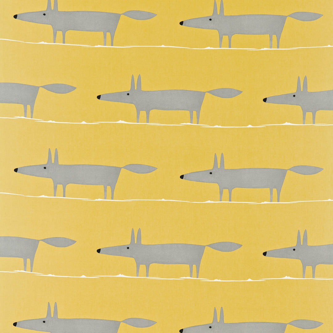 Mr Fox - Sunflower/Gull/Chalk By Scion Fabric