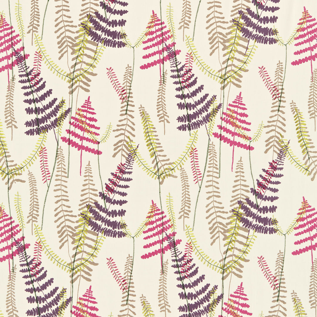 Athyrium - Plum/Fuchsia By Scion Fabric