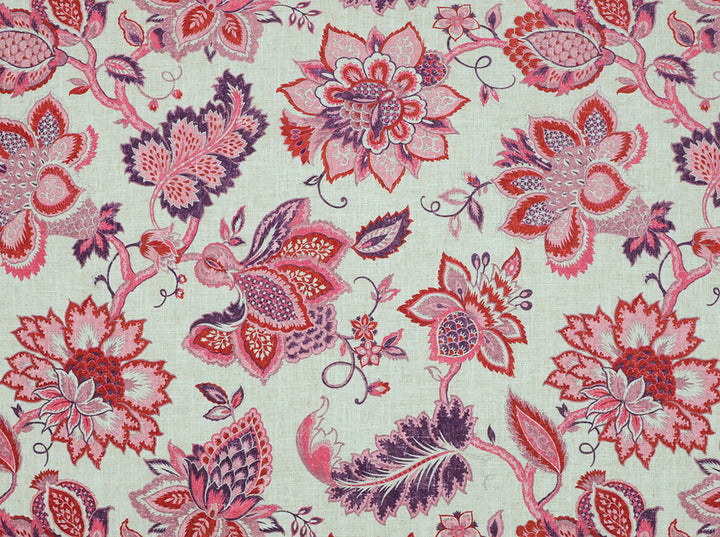Nobility Scarlet Bloom 45 by Covington Fabric 95% POLY 5% LINEN CHN 50000 Horizontal: 27 and Vertical: 25.25 55 - Fabric Carolina -