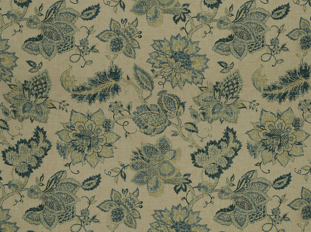 Noblesse Classic Navy Des 555 by Covington Designer Fabric our website for purchase 55% Linen/45% Viscose Korea 12000 Horizontal: 27" and Vertical: 24.75" 55" - Swanky Fabrics -