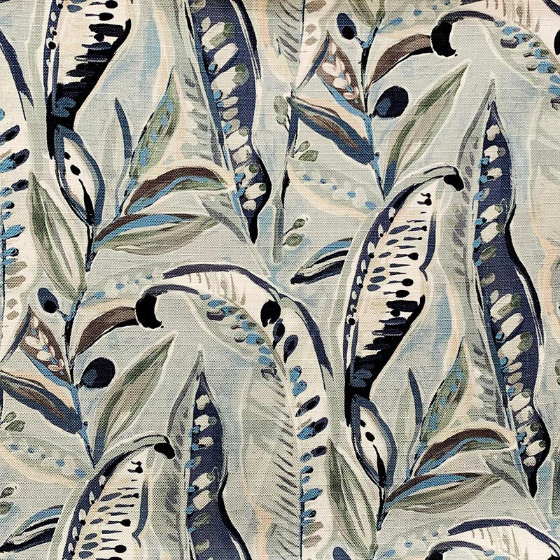 Nola Bluemist by Magnolia Designer Fabric - 100%Poly China 40000 Horizontal: 27.5 and Vertical: 24.5 54" - Swanky Fabrics -