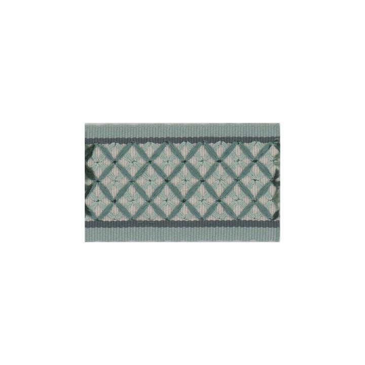 Lauderdale Tape 3 Aqua by Stout Trim Stout Trim Lauderdale Tape 3 AquaTrim Allure Trim 62%Svi 38%Cot Turkey </p><p>Repeat: H: 1.5, V: 0.5 2.75 in - Fabric Carolina -