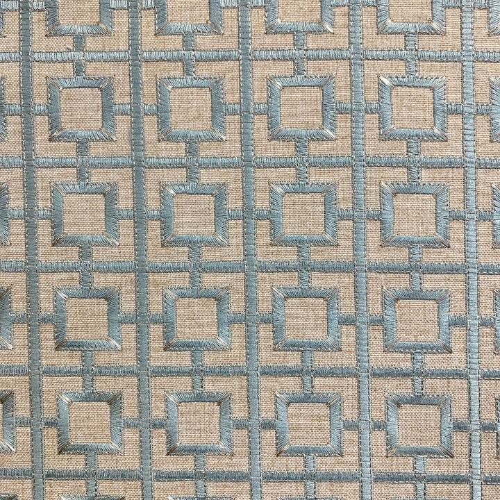 Notri Bluesage by Magnolia Fabric - 70% Poly, 30% Lin, Emb 82% Vis, 18% Poly India 72000 Horizontal: 2.25 and Vertical: 2 52 - Fabric Carolina -