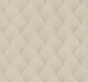 Metallic Beige Gold Scallop Wallpaper by Candice Olson