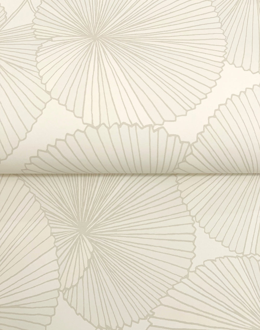 Layered Cream Lily Pads Wallpaper by Candice Olson Designer