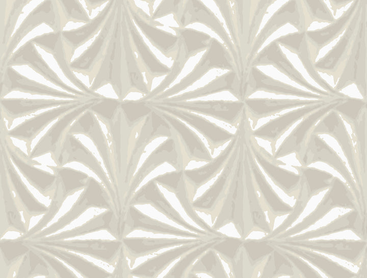 Sculpted Ivory Fans Wallpaper by Candice Olson Natural Discovery Covers about 60.8 square feet 27-in by 27-ft long roll Unpasted 20.5 - Fabric Carolina -