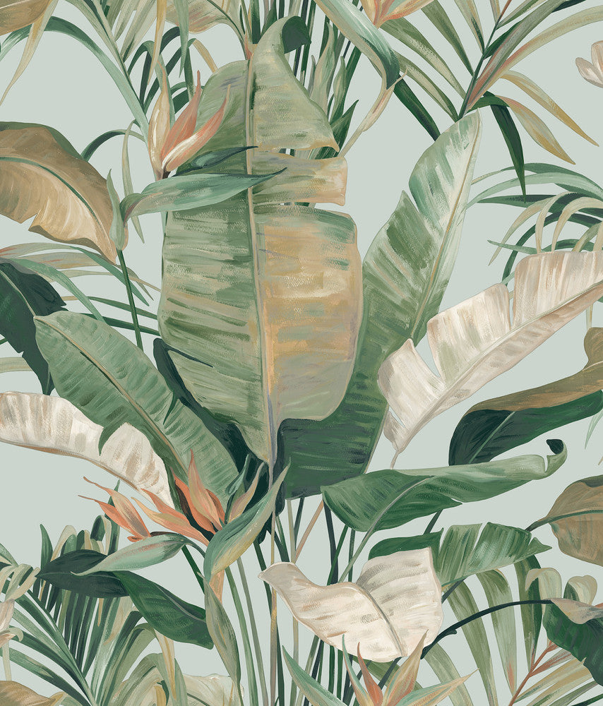 Tropical Spa Cabana Wallpaper by Candice Olson Natural Discovery Covers about 56.4 square feet 20.5-in by 33-ft long roll Unpasted 24 - Fabric Carolina -