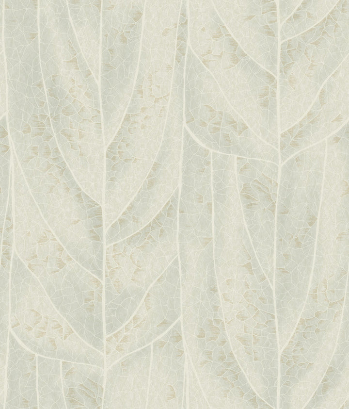 Dicot Light Green Leaf Wallpaper by Candice Olson Designer