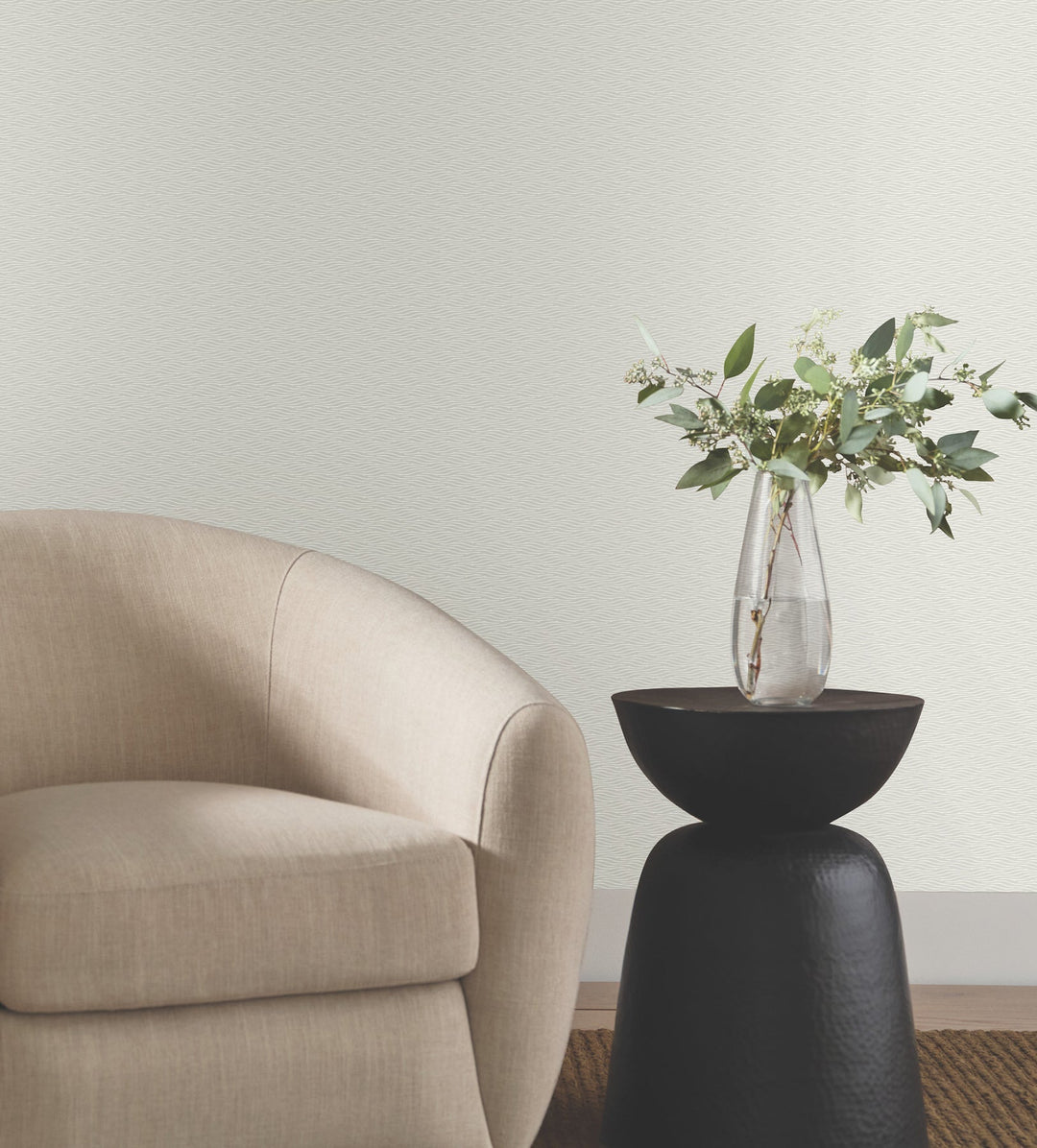Elevated Grey Waves Wallpaper by Candice Olson Designer