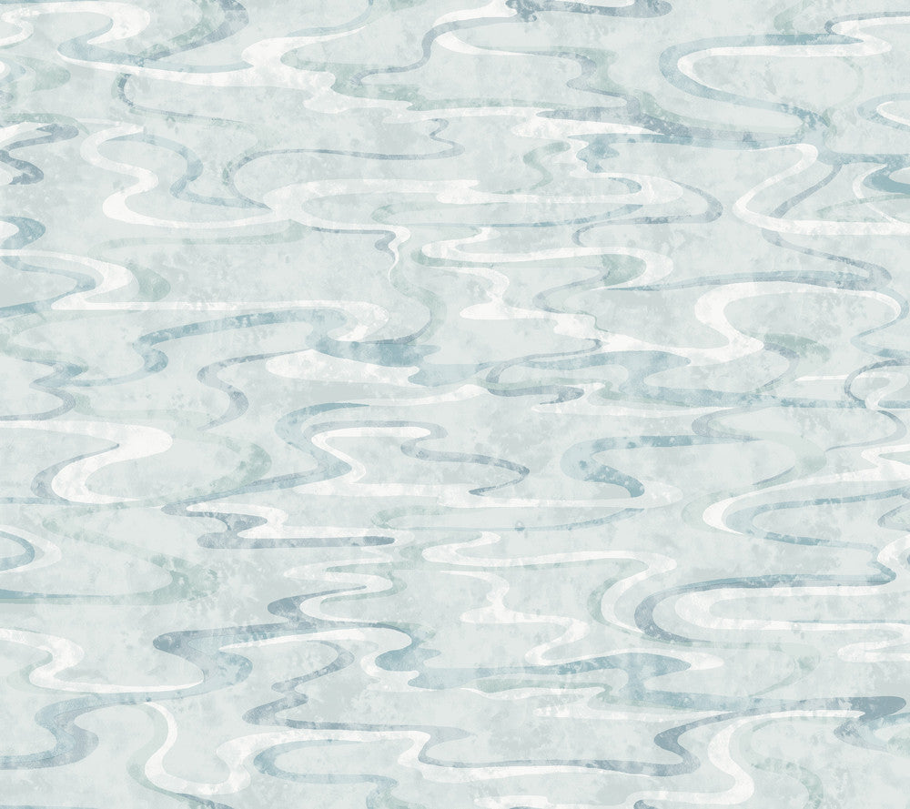 Dreamland Blue Wallpaper by Candice Olson Natural Discovery Covers about 60.8 square feet 27-in by 27-ft long roll Unpasted 24 - Fabric Carolina -