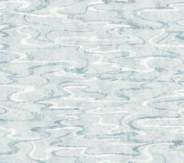 Dreamland Blue Wallpaper by Candice Olson Natural Discovery Covers about 60.8 square feet 27-in by 27-ft long roll Unpasted 24 - Fabric Carolina -