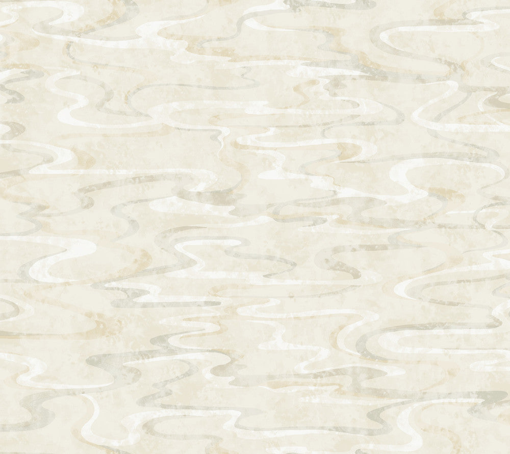 Dreamland Oyster Wallpaper by Candice Olson Natural Discovery Covers about 60.8 square feet 27-in by 27-ft long roll Unpasted 24 - Fabric Carolina -