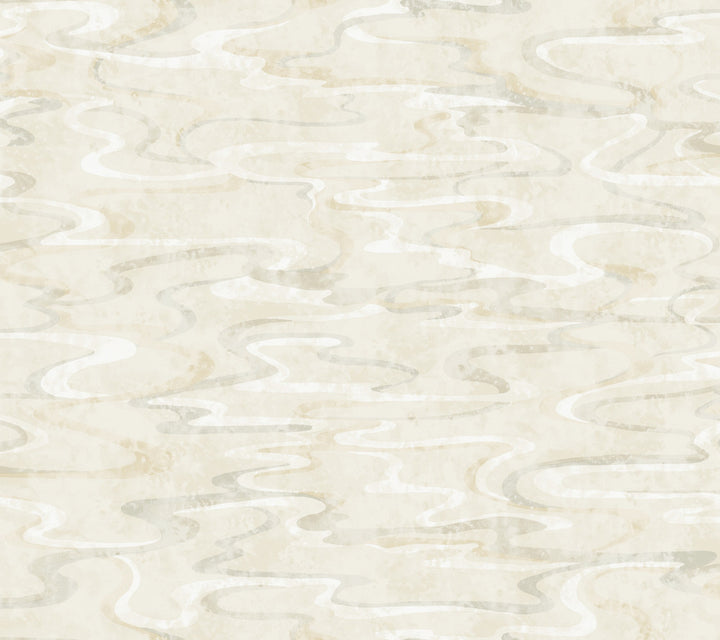 Dreamland Oyster Wallpaper by Candice Olson Natural Discovery Covers about 60.8 square feet 27-in by 27-ft long roll Unpasted 24 - Fabric Carolina -