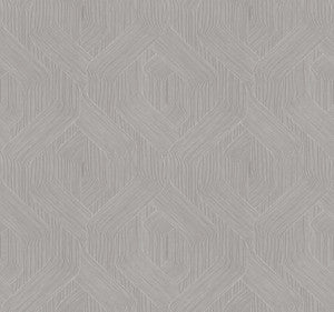 Fine Line Grey Geometric Wallpaper by Candice Olson