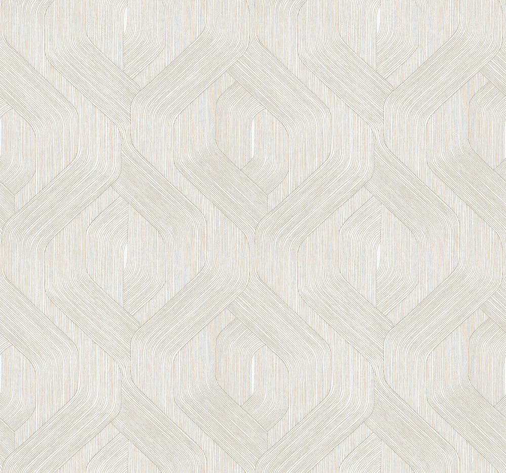 Fine Line Taupe Geometric Wallpaper by Candice Olson Natural Discovery Covers about 60.8 square feet 27-in by 27-ft long roll Unpasted 25.25 - Fabric Carolina -