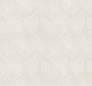 Fine Line Taupe Geometric Wallpaper by Candice Olson