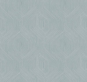Fine Line Blue Geometric Wallpaper by Candice Olson