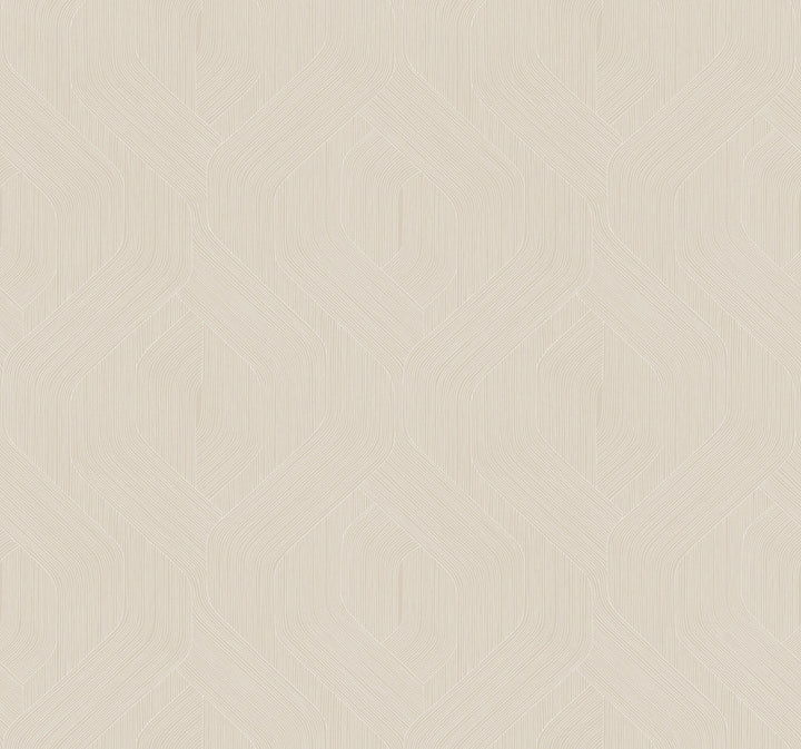 Fine Line Beige Geometric Wallpaper by Candice Olson Natural Discovery Covers about 60.8 square feet 27-in by 27-ft long roll Unpasted 25.25 - Fabric Carolina -