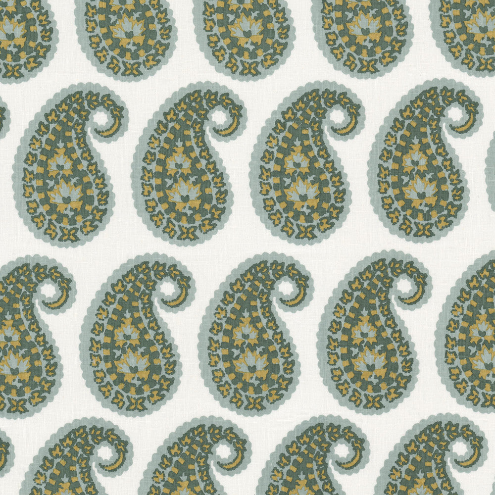 Nubia 5 Turquoise by Stout Fabric Stout Fabric Nubia 5 TurquoiseFabric Rainbow Library Mist/Shoreline 65%Cot 35%Pol India </p><p>Repeat: H: 9, V: 36 54 in - Fabric Carolina -