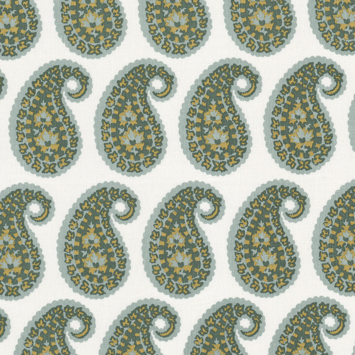 Nubia 5 Turquoise by Stout Fabric Stout Fabric Nubia 5 TurquoiseFabric Rainbow Library Mist/Shoreline 65%Cot 35%Pol India </p><p>Repeat: H: 9, V: 36 54 in - Fabric Carolina -