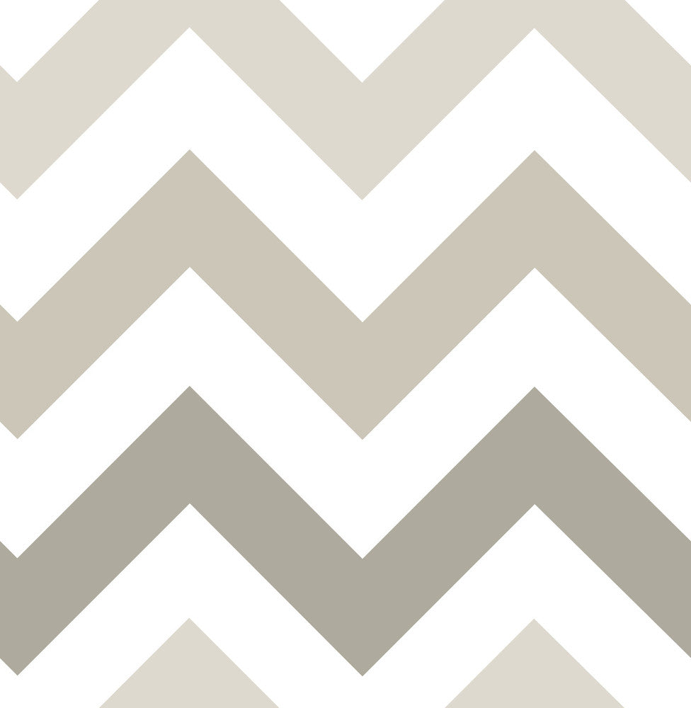 Zig Zag Taupe Peel & Stick Wallpaper by NuWallpaper NuWallpaper Covers about 30.8 square feet 20.5-in by 18-ft long roll Peel & Stick 20.5 - Fabric Carolina -